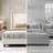 King Size upholstered Wingback Platform Bed-59418527