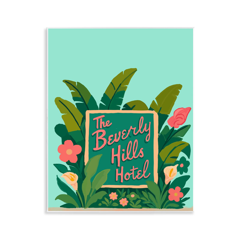 Plaque murale Beverly Hills Hotel, design par Amelia Noyes