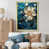 Impression dorée sur toile encadrée