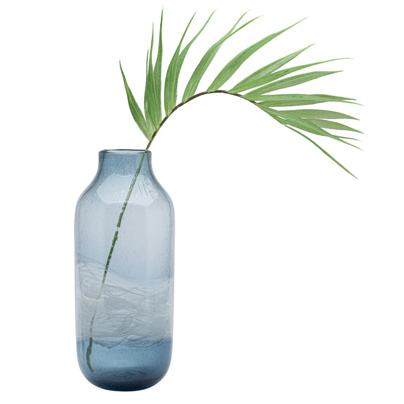 Vase de table en verre soufflé à la main 13,5 po Coastal Swirl, H 13,5 po x l 6 po x P 6 po