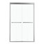 Porte de douche coulissante demi-cadre l 48 po x H 76 po, porte de douche en verre trempé transparent de 8 mm à ajustement réglable-125353892-125354008