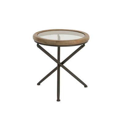 Glass Top End Table