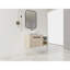 Meuble-lavabo moderne 42 po avec lavabo d'art en céramique, dalle de pierre plate blanche et petites tablettes de rangement, porte à fermeture douce, ensemble KD (Top-BAB321MOWH)-1110044434