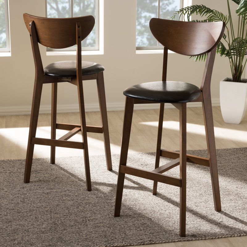 Upholstered Counter Stool with Solid Wood Frame, Bar Stool (29.1" Seat Height)