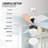 31" Ceiling Fan with Light and Remote Control, Colorful Ceiling Fan with Reversible Blades, 6 Speeds-100219586-100219587