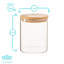 Argon Tableware - Scandi Glass Storage Jars with Wooden Lids-69691741