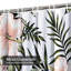 Rideau de douche imperméable tropical vert foncé avec 12 crochets-1199314316