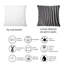 Détail d'un motif zébré noir et blanc IV - Coussin décoratif à imprimé transitionnel-599387231