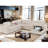 120" U-shaped Chenille sectional sofa with side table USB A/Typc C Pull out Sleeper Sofa with Storage Chaise-1584411549