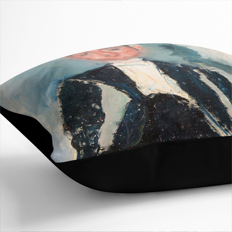 Square Cushion, Black, 40cm H x 40cm W x 15cm D