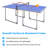 6Ft Mid-Size Table Tennis Table Foldable & Portable Ping Pong Table Set For Indoor & Outdoor Games With Net, 2 Table Tennis Paddles And 3 Balls