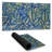 Blue leaf patterns - 15.75"x31.50" Desk mat