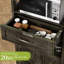 Garde-manger 55 po de style campagnard, armoire de rangement à 5 niveaux avec 2 portes de grange et tiroir, grande armoire de buffet pour les bureaux à domicile-1565815457