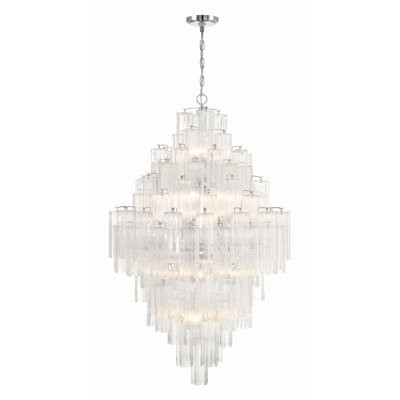 Lustre gradué à gradins à 20 lumières Quinzio