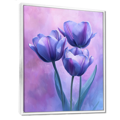 Lavande tulipes Twilight Shine I - tulipes, art mural