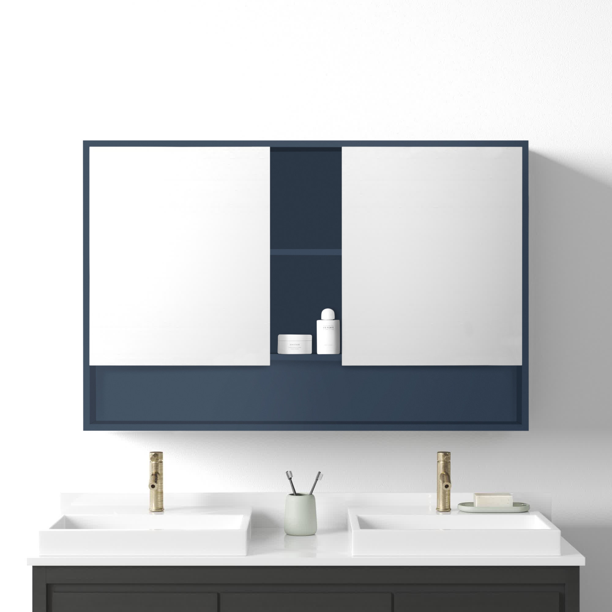 Maisie Surface Double Medicine Cabinet, Blue