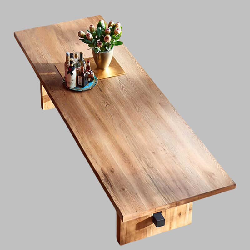 Modern Style Solid Wood Rectangular Dining Table, 29.53"H x 63"L x 27.56"W