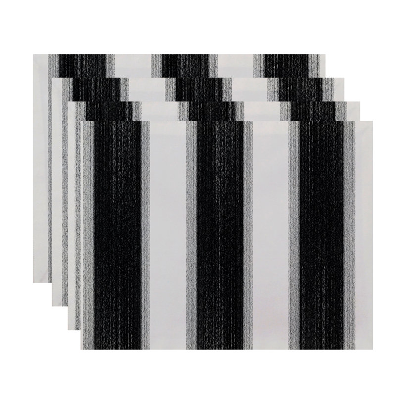 Ensemble de napperons 4 pièces Apsara, Noir
