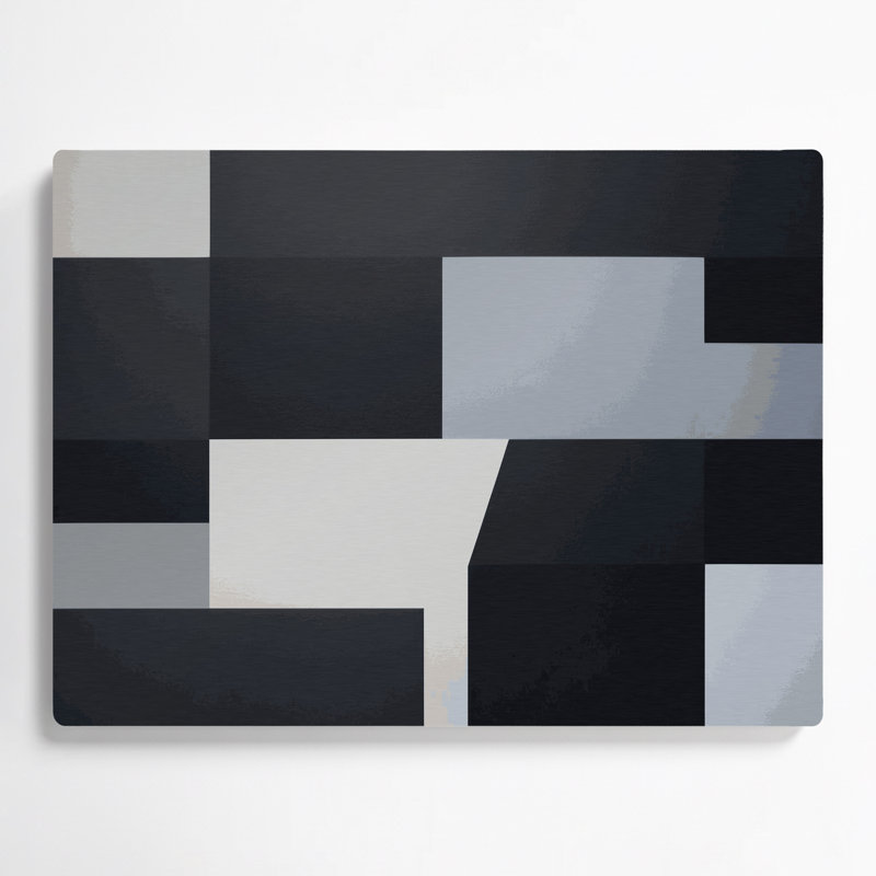 Minimalisme 67, art mural en métal noir, H 11 po x l 14 po