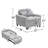 Grey Comfortable Chair For Small Apartment Bedroom Space Balcony Small Sofa Bed Lazy Small Sofa With A Pillo-2032588106