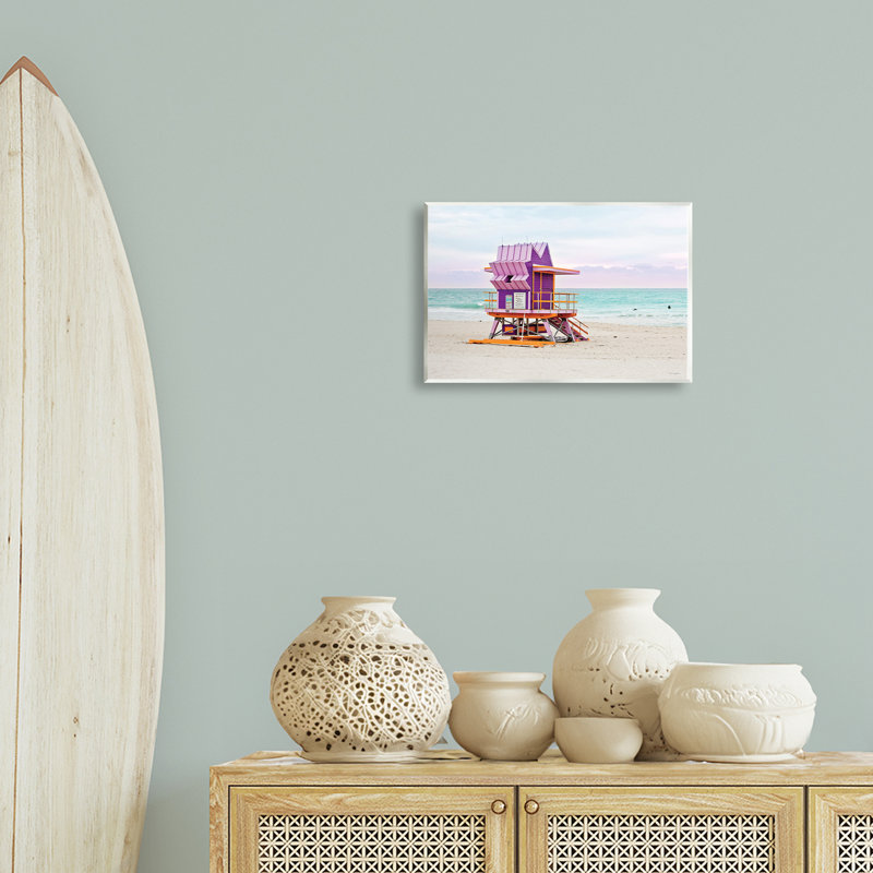 Purple Lifeguard Building Wall Plaque, design by Seven Trees Design, 10" H x 15" W