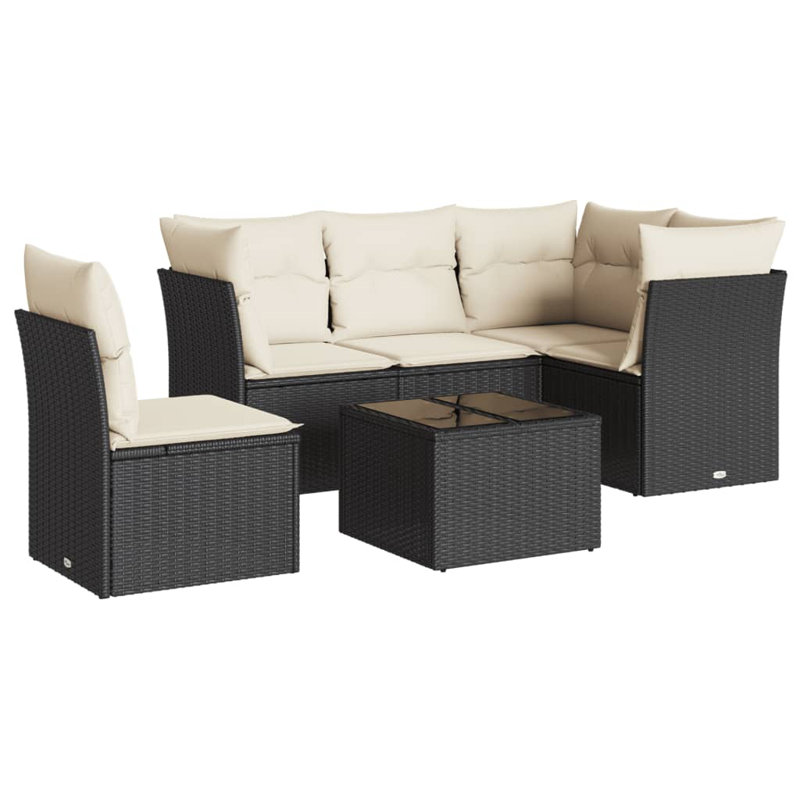 Ensemble de canapé de jardin Vidaxl - noir