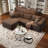 Boneless 108" Cloud Sectional Couch with L-Shape Chaise,4 Seat Modern Modular Sofa with Deep Seat, Upholstered Couches for Living Room Bedroom, with Oversized Chaise Waist Pillows,No Assembly Required-1947006521