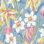 Papier peint amovible bleu Laura Laura