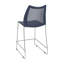 Tabouret de bar empilable avec dossier ventilé et repose-pieds intégré-112818890-112818891-112818893