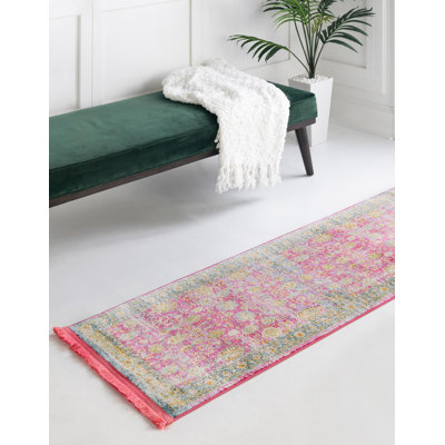 Tapis rose en polypropylène tissé à la machine Haefner