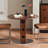 Walnut Round Solid Wood Dining table-1711498509