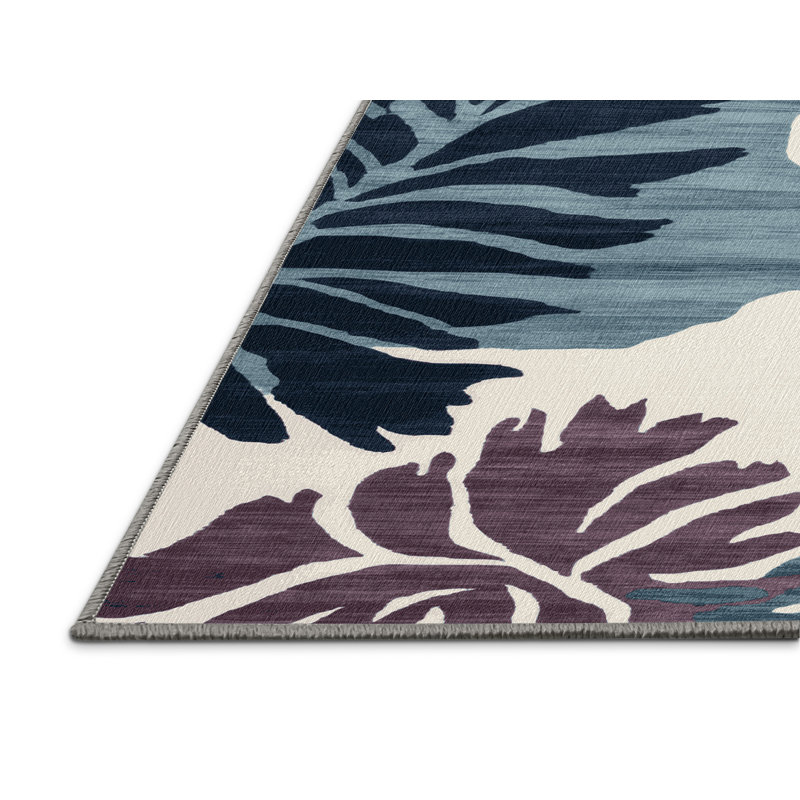 Tapis gris aquarelle lavable à la machine
