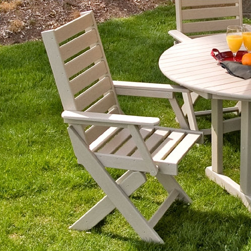 POLYWOOD® Captain Foldable Patio Armchair, Sand