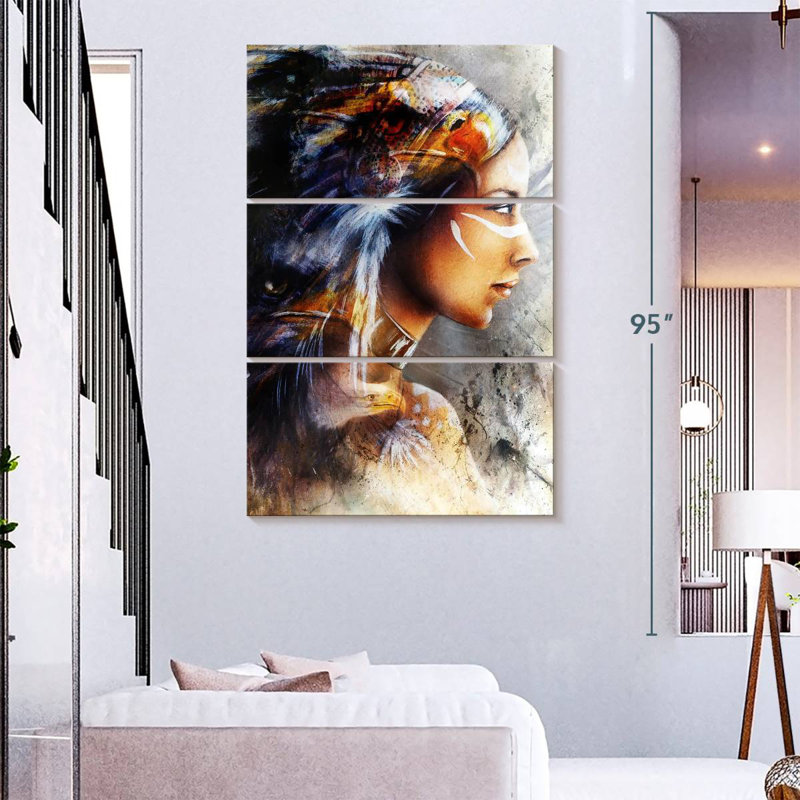 Lelar Indian Warrior, 74" H x 48" W
