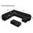Wylodene 143'' W Oversized U Shaped Velvet Modular Sectional Storage Sofa Living Room Couch Set-166995510