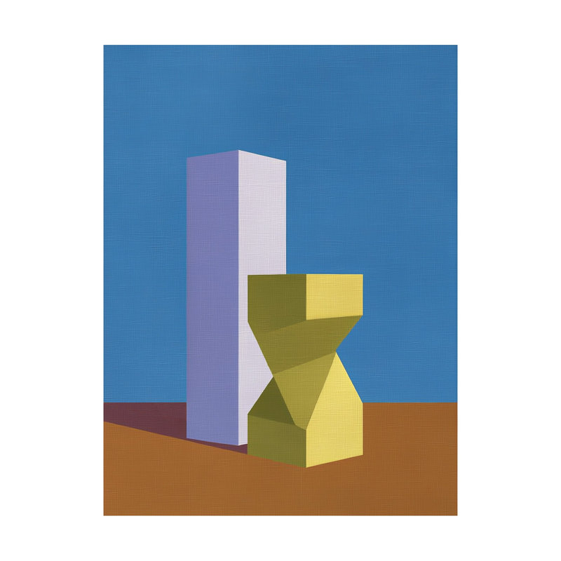 Form and Structure No. 05: Art abstrait géométrique, 12x16 in, Blanc