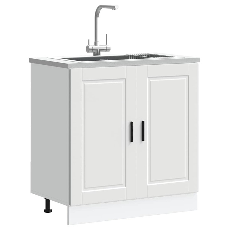 Pieds réglables pour meuble-lavabo vidaXL, Blanc