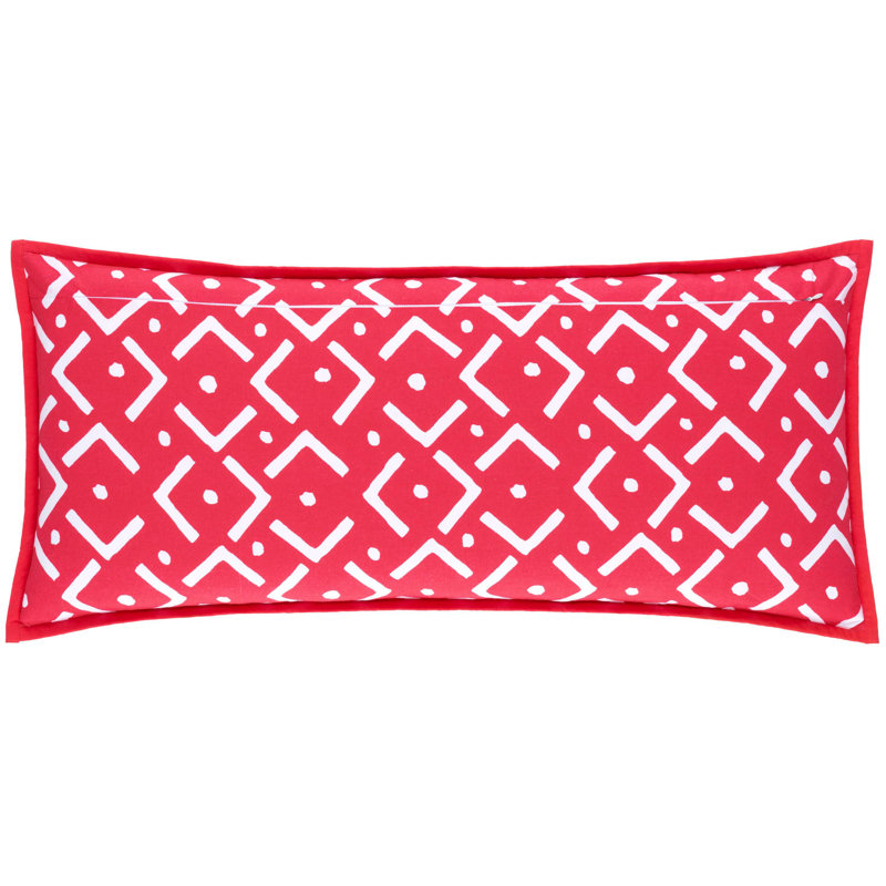 Happy Go Lucky Lumbar Pillow Cover, Yellow/Red
