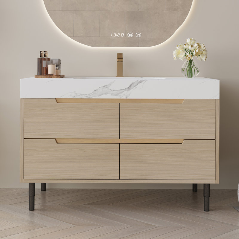 Meuble-lavabo moderne avec lavabo encastré
