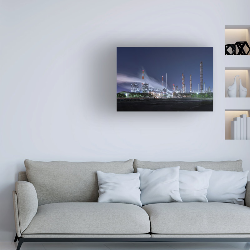 Tomoshi Hara Smoke Exhaust Canvas Art, H 22 po x l 32 po
