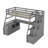 Modern Loft Bed With 7 Drawers 2 Shelves And Desk Multifunctional Furniture For Bedroom-137162165-137162164