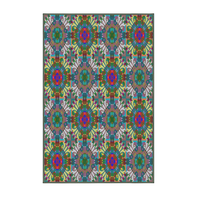 Vert Non disponible/brun Tapis décoratif, Rectangle 2 pi x 5 pi