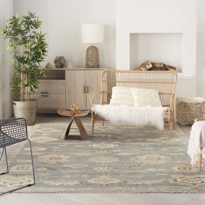 Tapis d'intérieur gris foncé multicolore 8 pi 6 po x 11 pi 6 po Nourison Tieka