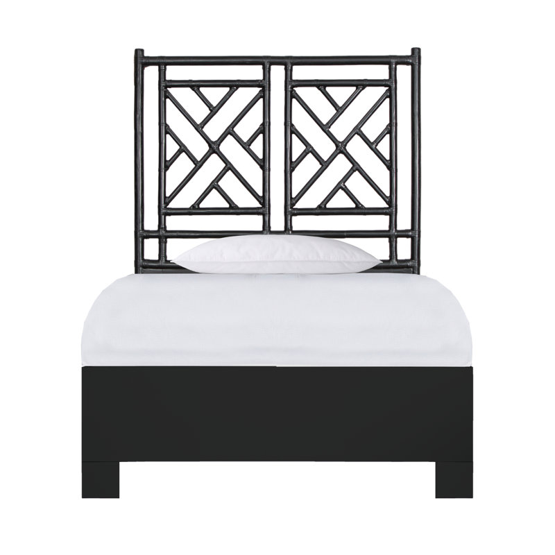 Chippendale Open-Frame Bed, Twin, Black