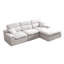 Canapé d'angle avec dossier haut, canapé en L avec chenille flammée, coussin en éponge haute densité compressé, canapé sans assemblage peu encombrant pour le salon, un appartement-1248819802