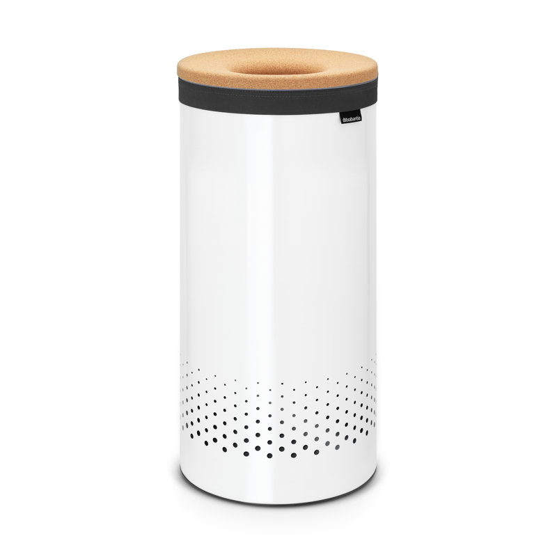 Brabantia Cork Lid Laundry Bin 35 Litre, White