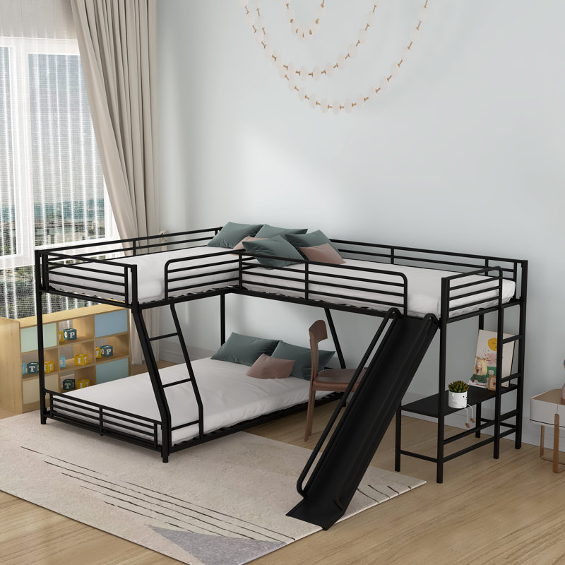 Lit superposé simple au dessus d'un lit double Aliviyah Kids