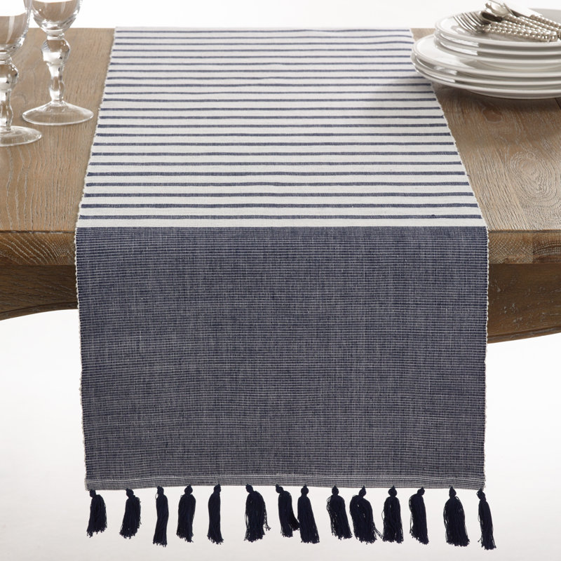 Penkridge Tasseled Table Runner, 16" x 90"