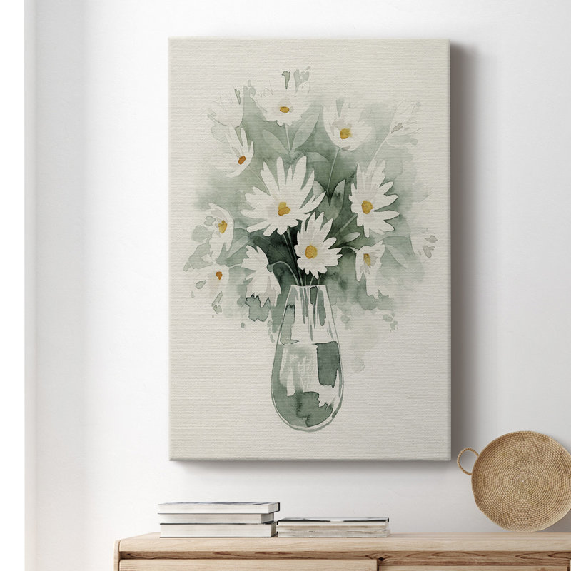 Croquis de bouquet de Dasis - impression sur toile tendue, L 8 po x H 12 po