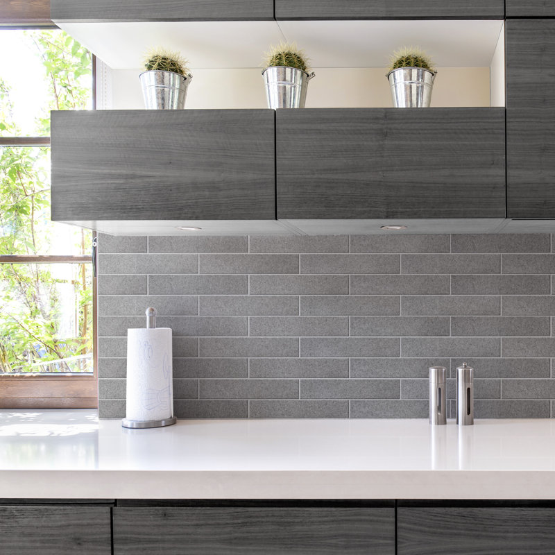 Muretto 2" x 10" Porcelain Stone Look Subway Wall & Floor Tile, Grigio